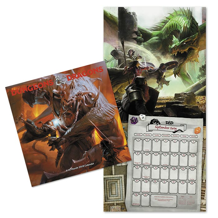 Calendar – July 1 2019 2018 Day Dream 1635715261 Games Special Interest Dungeons and Dragons Wall Calendar